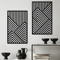 Decoratiune de perete, Vertical Limit, Dimensiune: 70 x 43 cm (2 bucăți), Negru