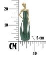 Decoratiune Woman Casino, Mauro Ferretti, 24 cm, polirasina, verde/auriu