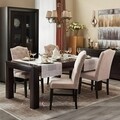 Masa dining extensibila, Chic, L.200/250/300 l.100 H.76, mdf/pal/furnir de mesteacan, wenge