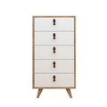 Comoda, Mod Design, Frenzu, 50 x 103 x 40 cm, pal melaminat, stejar/alb