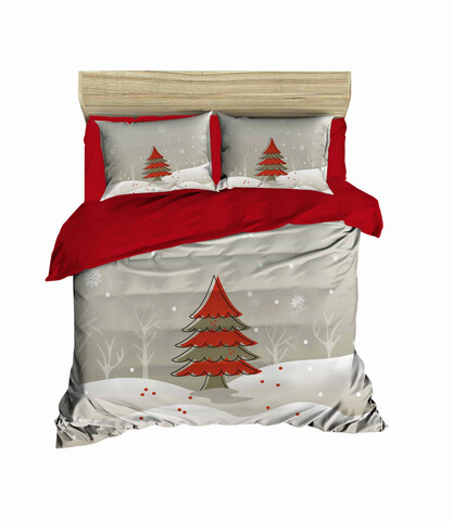 Lenjerie de pat dubla king (eu) (es), 3 piese, 444, pearl home, poliester satinat