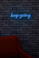 Decoratiune luminoasa LED, Keep Going, Benzi flexibile de neon, DC 12 V, Albastru