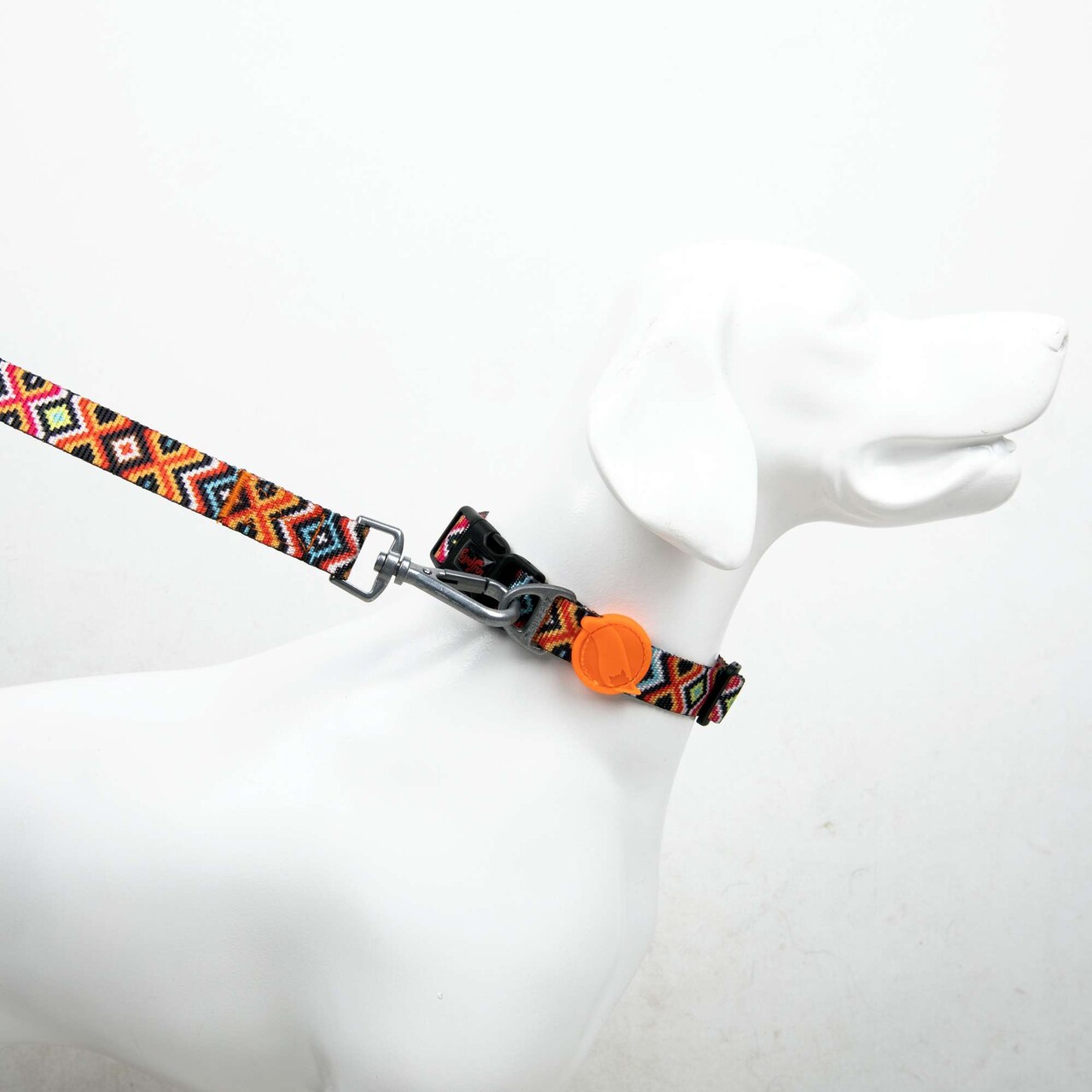 Lesă pentru câini, Paws &amp; Whiskers, Ethnic Medium, Poliester, Multicolor - imagine 2