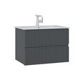 Dulap de baie cu chiuvetă, Hanah Home, Moonlight 70 v2, Antracit mat