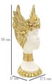 Figurina /sculptura decorativa  Athena, Mauro Ferretti, 17.5x17x38 cm, polirasina, alb/auriu