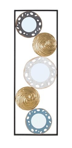 Decoratiune de perete 3d gloty-a, mauro ferretti, 31x90 cm, fier, multicolor