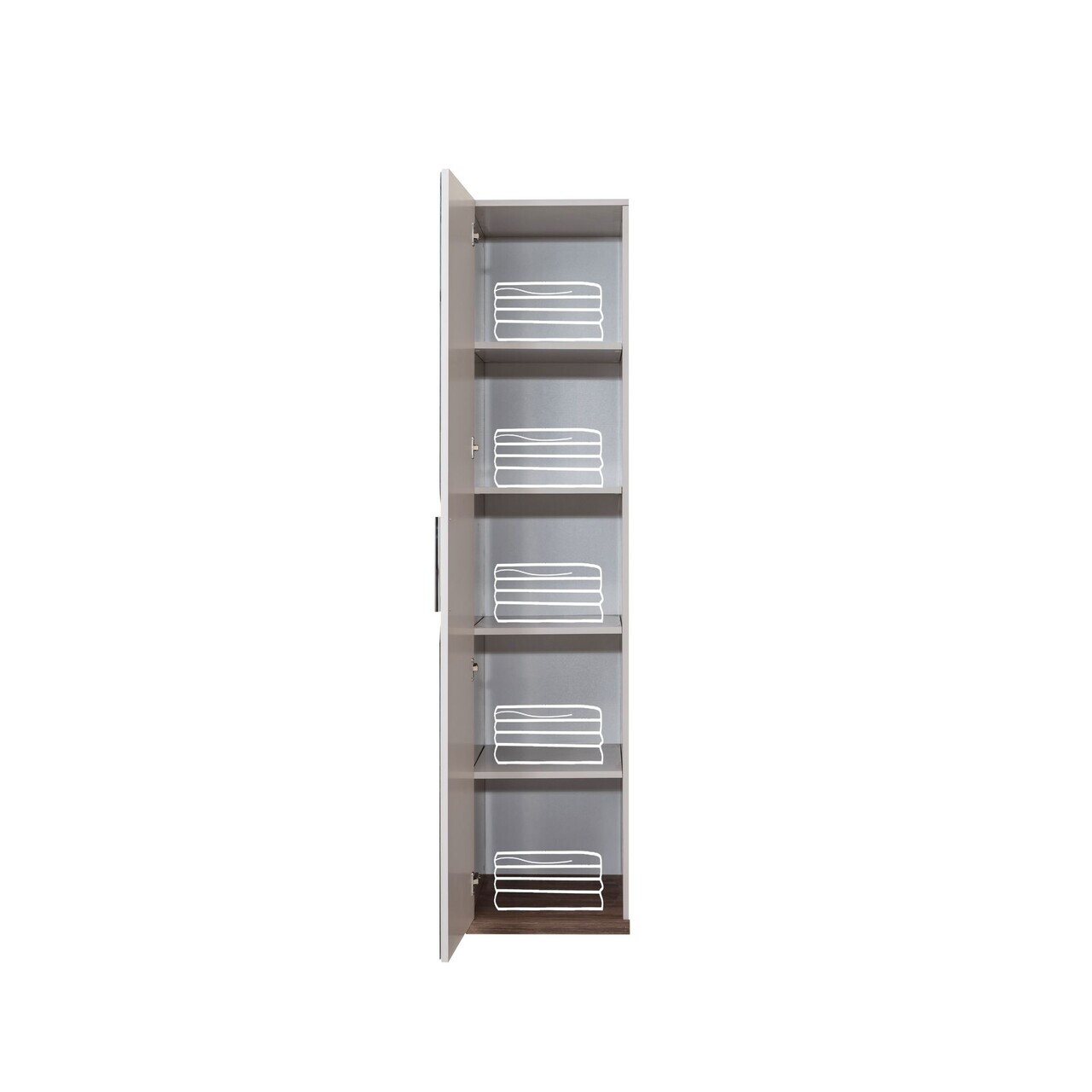 Dulap pentru haine, Hanah Home, Milano 1, 45x200x60 cm, PAL, Alb/Maro - view 2