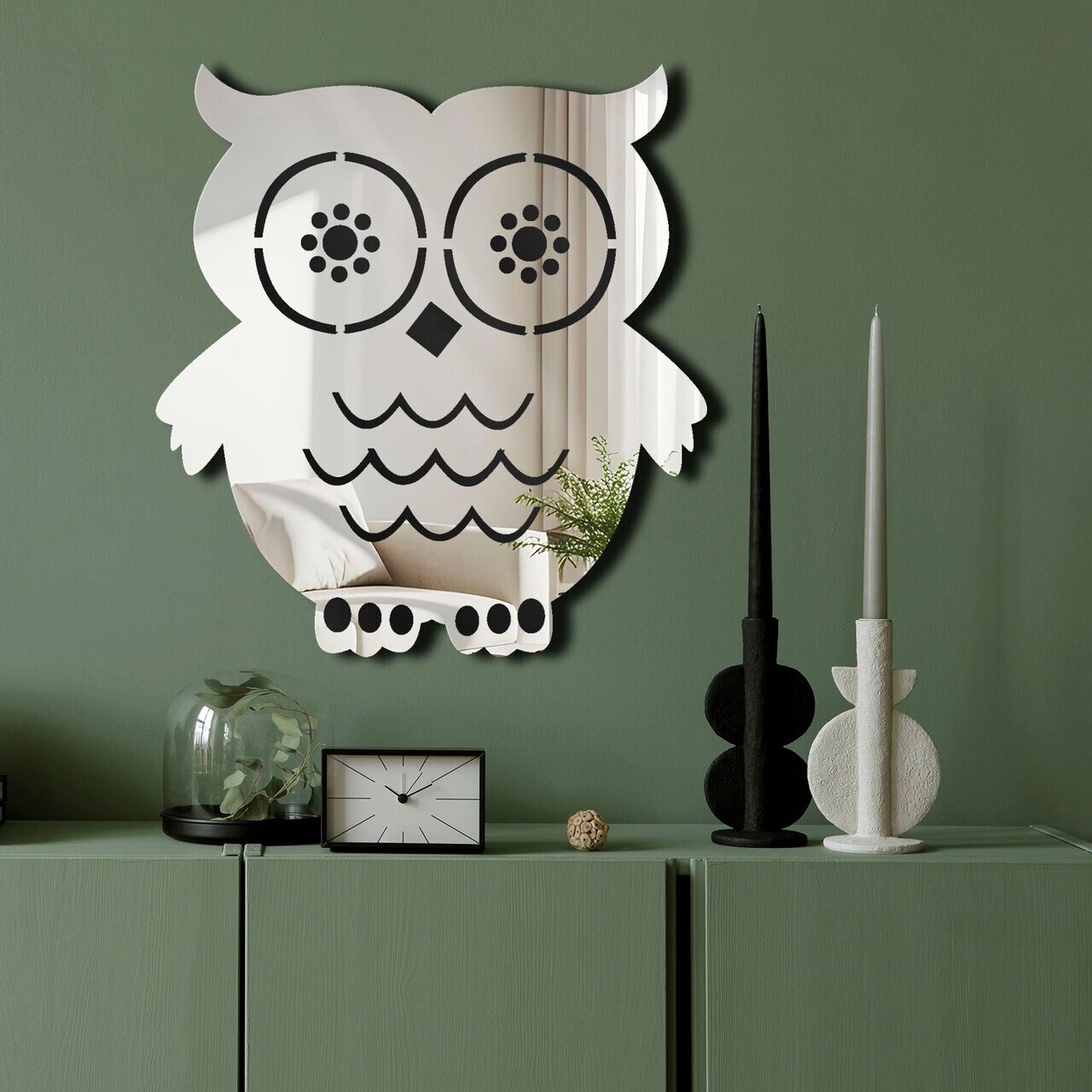 Oglinda decorativa Ozgl526 PLEXIGLAS Partea de jos: 100% EVA (Grosime: 10 mm Argintiu
