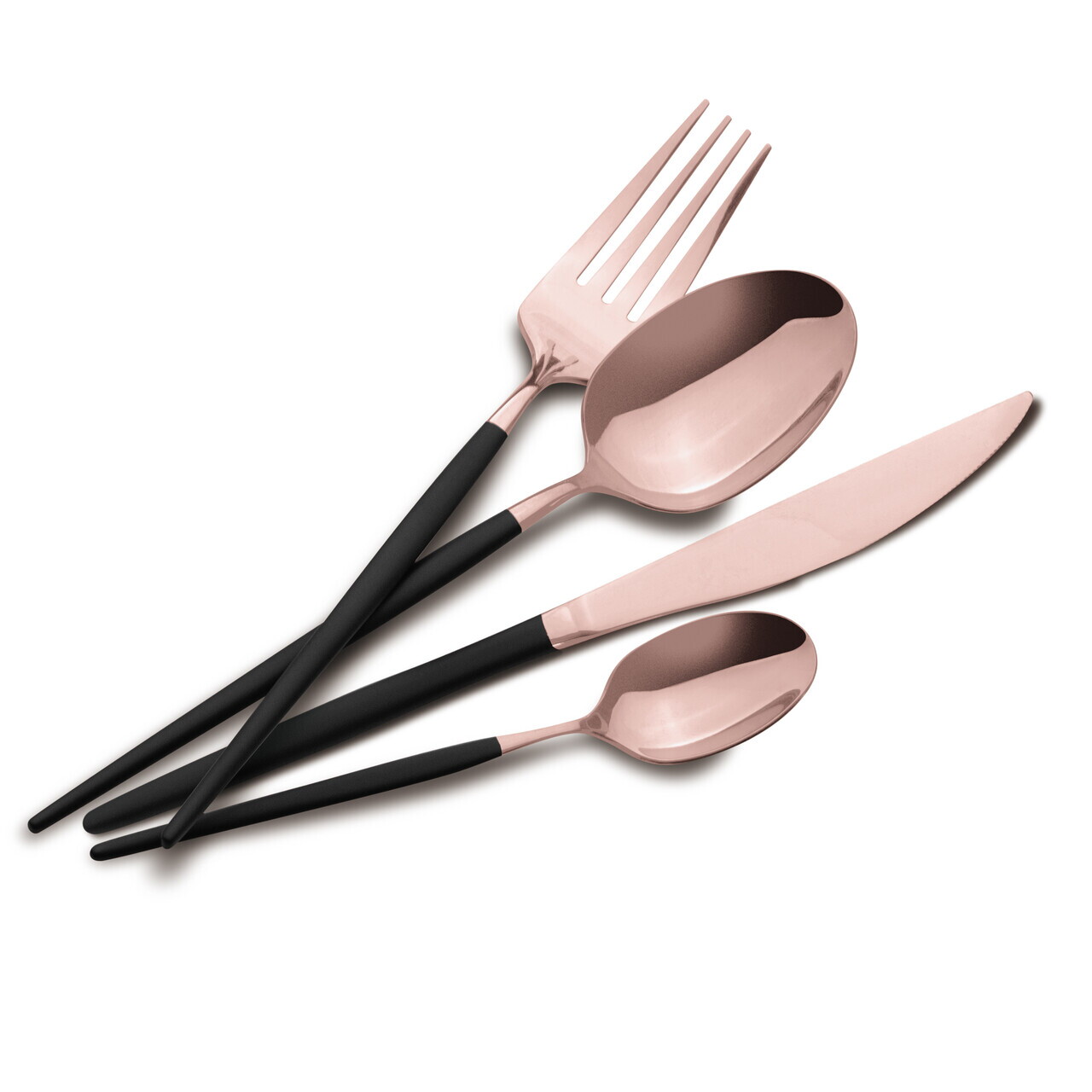 Set tacamuri 24 piese Berlinger Haus, Cutlery, inox, negru/roz - imagine 2