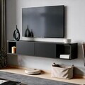 Comoda TV, Hanah Home, Twist, 160x29x29 cm, Antracit