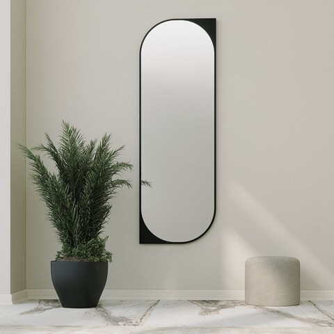 Oglinda decorativa, Neostill, Livi, 52x152 cm, MDF , Negru