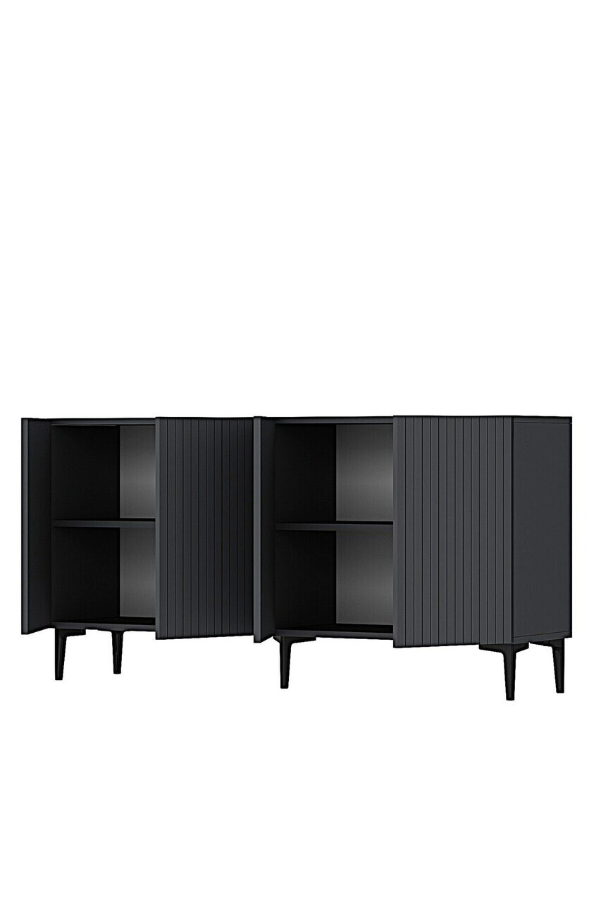 Consola, Hanah Home, Zeynep 180, 180x75x32 cm, Antracit — imaginea 6