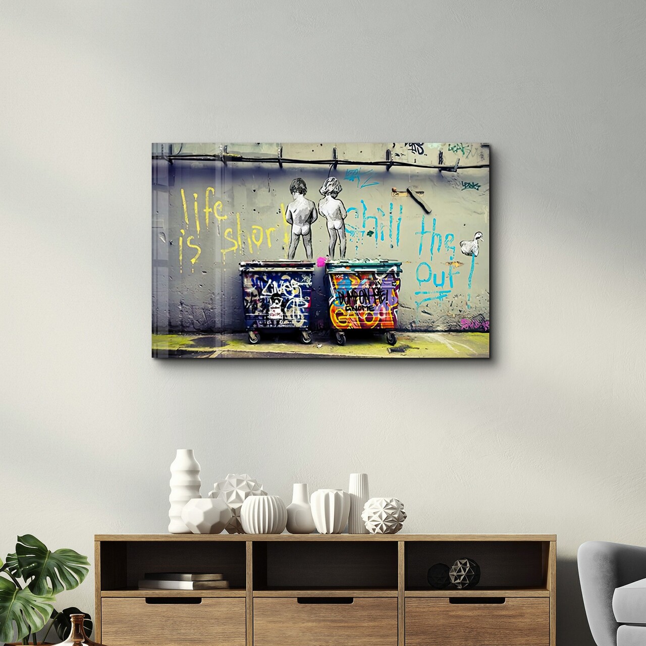 Tablou decorativ, OGLS-8078, Dimensiuni: 70 x 110 cm, Multicolor - view 2