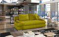 Canapea extensibila 3 locuri ELTAP, Milo, 213x95x90 cm, lemn/poliester, mustar
