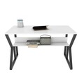 Birou, Zena Home, Wake, 120x72.8x60 cm, PAL, Alb/Negru