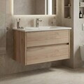 Dulap de baie cu chiuvetă, Hanah Home, Side 85 v2, Stejar