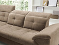 Coltar extensibil stanga 5 locuri ELTAP, LT-20AU, Inferne, 297x210x107 cm, lemn/poliester, bej inchis