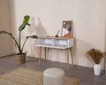 Dulap, Wolina, Goose, 95x100x35 cm, Corp: 100% MDF, Alb / Stejar
