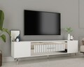 Comoda TV, Olivia, Dekolp3, Alb / Argintiu