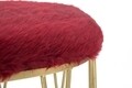 Bancheta Amelie Bordeaux, Mauro Ferretti, 91.5 x 40.5 x 46 cm, fier/poliester