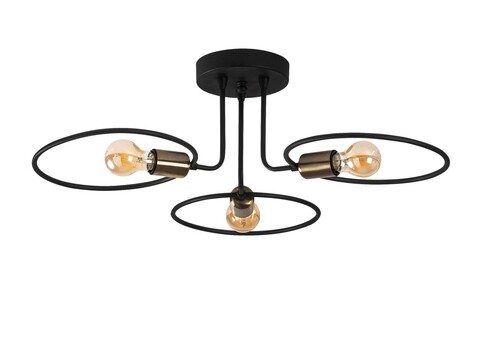 Lustra, circle - 1341, tatum, 66 x 66 x 22 cm, 3 x e27, 40w, negru