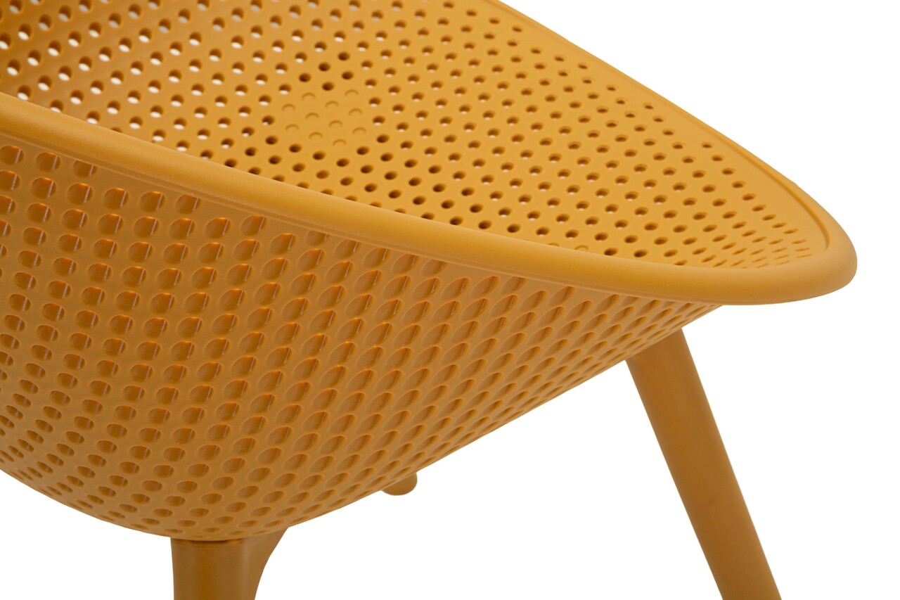 Set 2 scaune, Mauro Ferretti, Ibiza, 59x59x83 cm, utilizare interior / exterior,  plastic, mustar - view 5