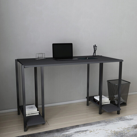 Birou, retricy, academy, 125.2x60x73.8 cm, pal, negru / antracit