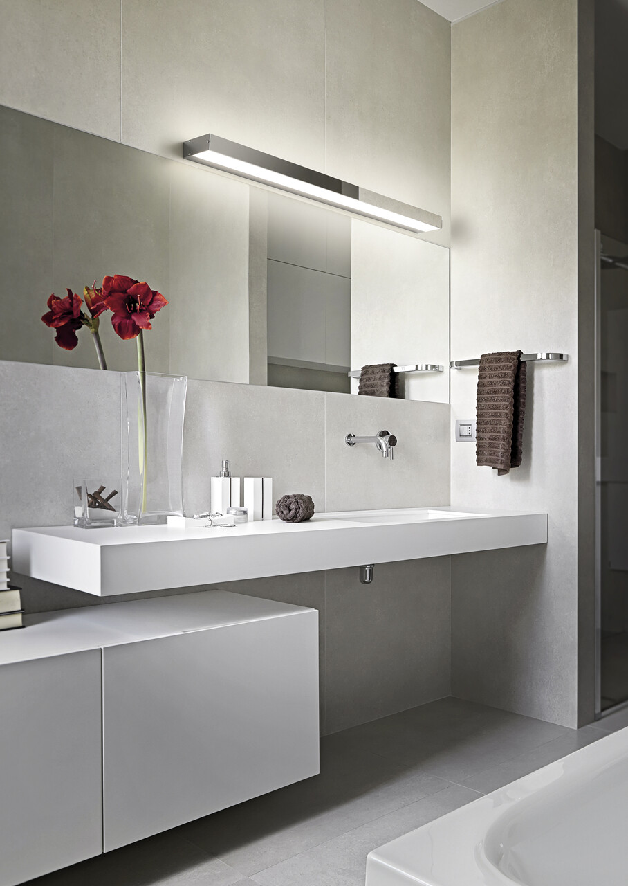 Aplica de perete Rocco, TRIO, 90x3.6 cm, 13W, 1x SMD, aluminiu, argintiu