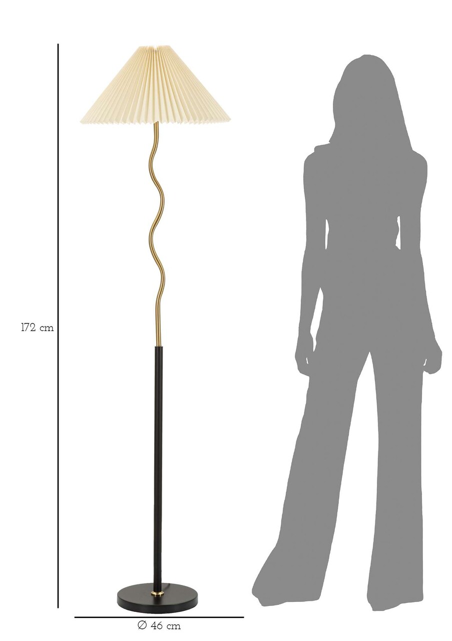 Lampadar Closy, Mauro Ferretti, 1 x E27, 40W, 46x172 cm, fier, negru/auriu - 1 | YEO