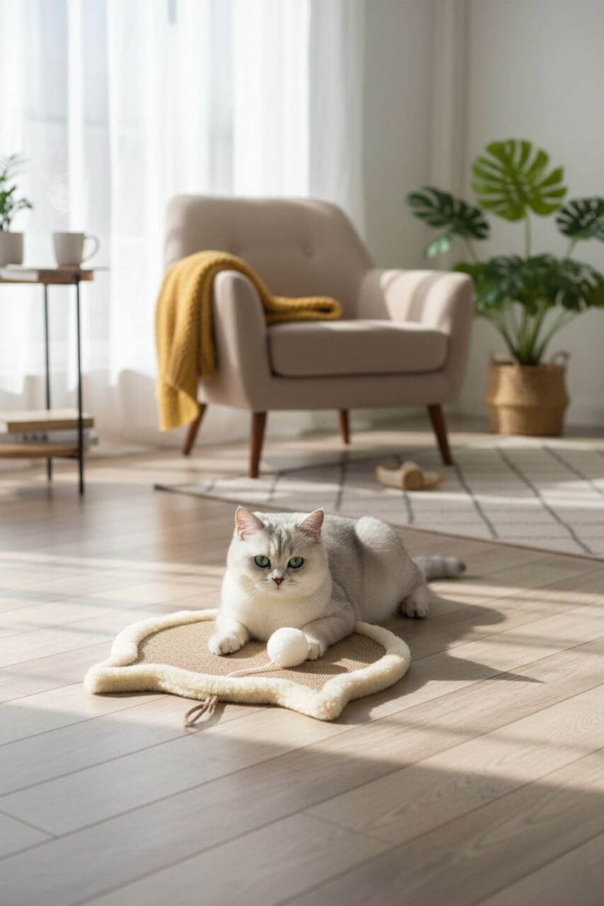 Jucărie pentru pisici din material textil, Paws &amp; Whiskers, Kedi, Tesatura Welsoft, Crem - view 2