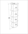 Corp biblioteca, Zena Home, Yuvar, 138x39x39 cm, PAL, Stejar