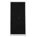 Dulap de depozitare cu incuietoare, Shelvoria, Js1001Sı, 92x198x40 cm, Otel, Gri/Negru