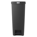 Cos de gunoi cu pedala, Brabantia, StepUp, 40 L, 35.2x28x66.6 cm, polipropilena, gri inchis