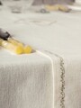 Set fete de masa 8 piese, Pera - Ecru, Cotton Box, 90% POLIESTER/10% BUMBAC