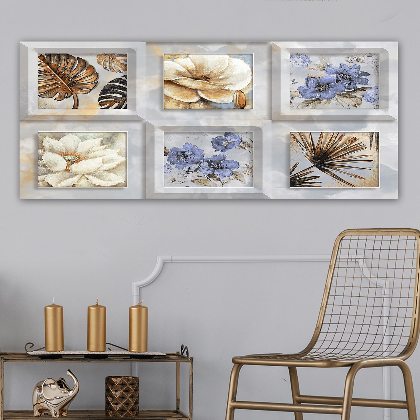 Tablou decorativ, YTY661974877_50120, Canvas, Rama din lemn (grosime 3 cm), Multicolor