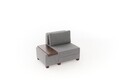 Fotoliu extensibil, Balcab Home, 825BLC4714, Lemn, Gri