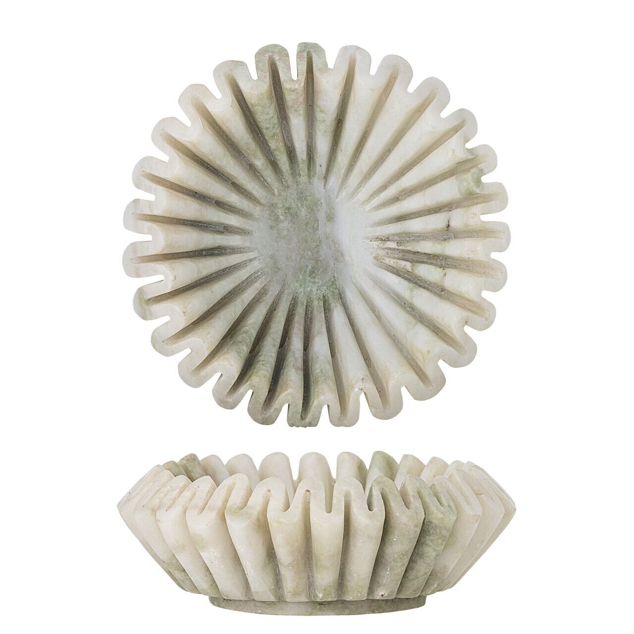 Bol decorativ, Bloomingville, Harmonia, 17.5x6 cm, 100 ml, marmura, verde