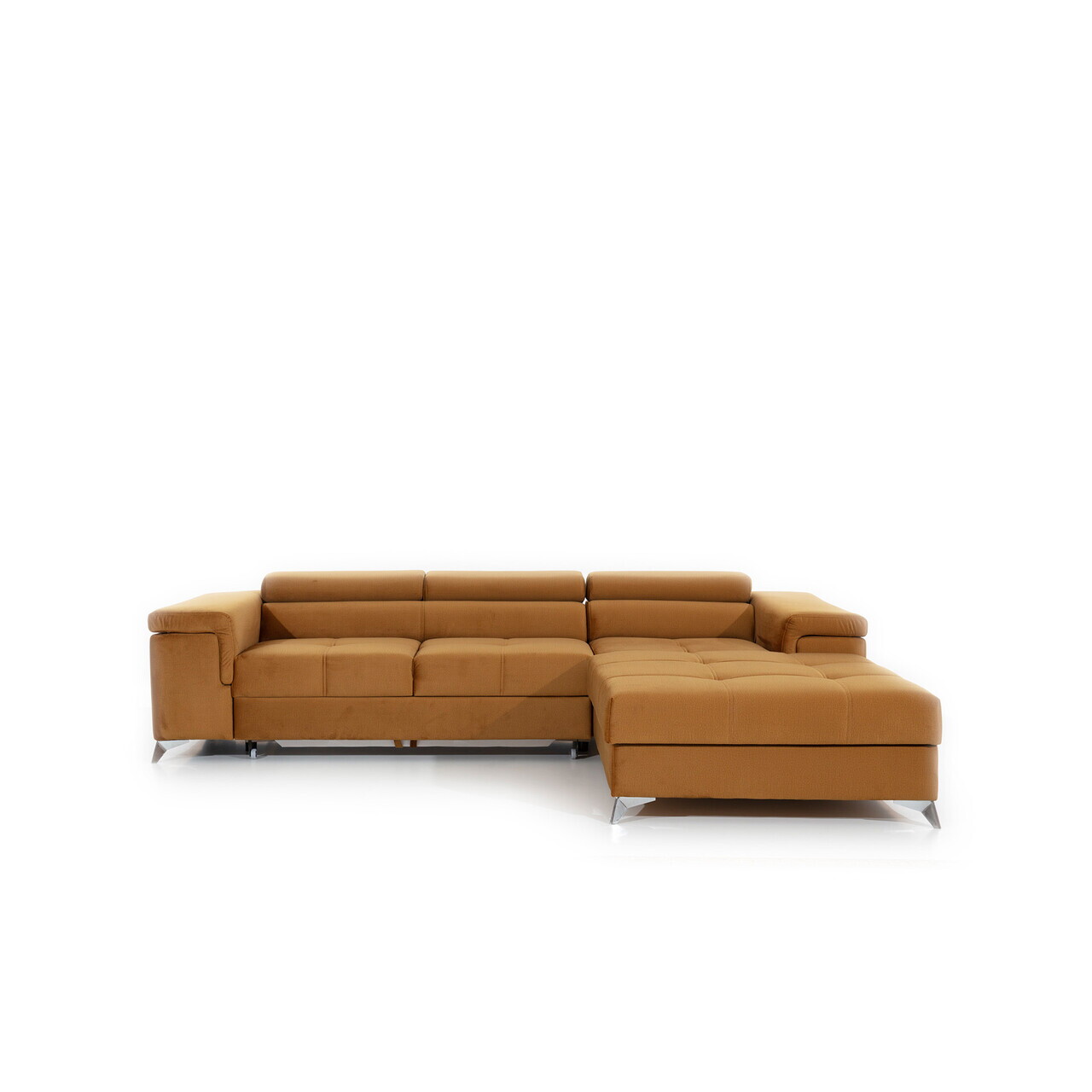 Coltar extensibil dreapta 4 locuri ELTAP, Ric-66, Ricardo, 281x205x88 cm, lemn/poliester, mustar - view 3