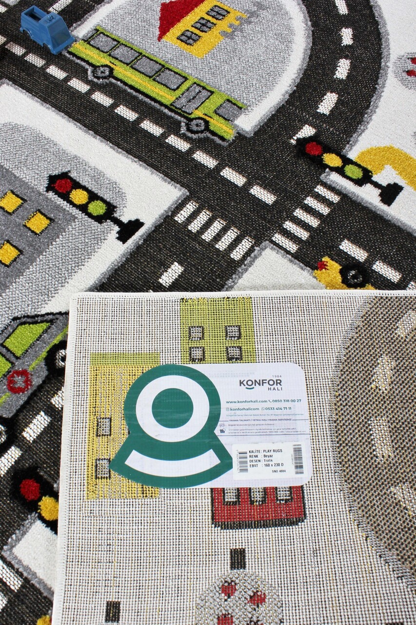 Covor (140 x 200), Trafik, 140x200 cm, Alb - view 2