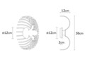 Aplica de perete, Noor, 525NOR3151, Fier, Alb