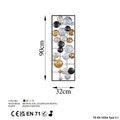 Decoratiune de perete, Camber, Metal, 90 x 32 x 4 cm, Multicolor