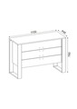 Comoda Bumerang, Tera Home, 110x44.8x76 cm, maro/antracit