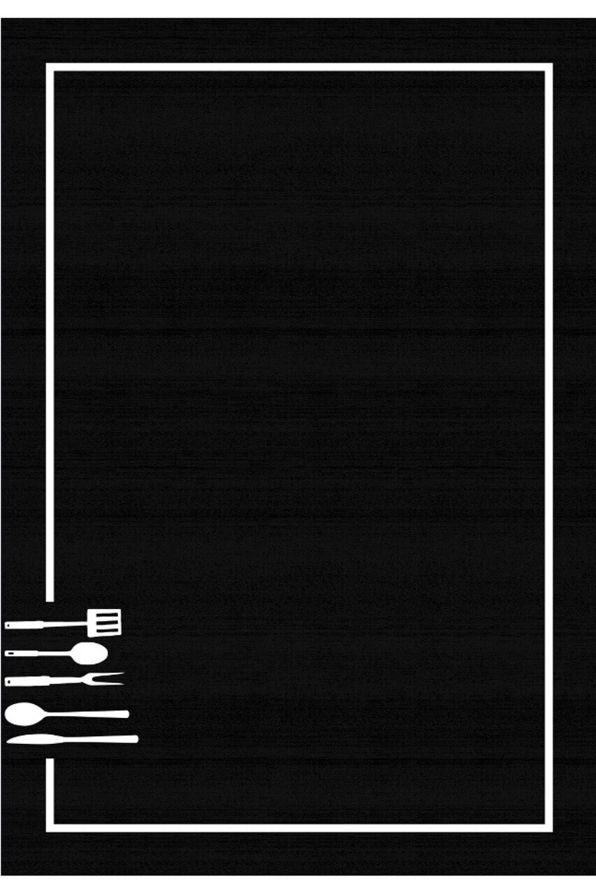 Covor, Mutfak-000087-020, 160x250 cm, Poliester, Negru — imaginea 4