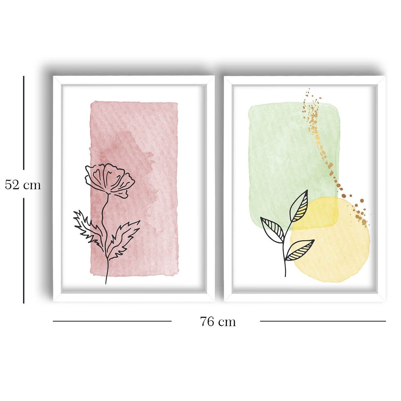 Set 2 tablouri decorative, 2p3752softct-012, Lemn, Multicolor - view 4