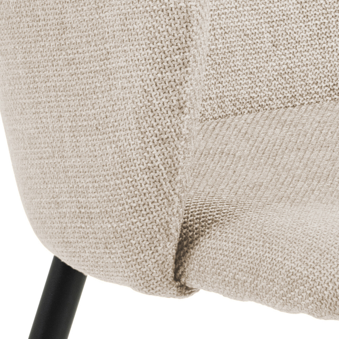 Scaun Ilsa, Actona, 54.5x60x84.5 cm, tesatura structurata/otel, bej - view 2