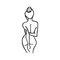 Decoratiune de perete, Woman Body, Metal, Dimensiune: 72 x 0,15 x 26 cm, Negru