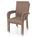 Scaun suprapozabil, Amaya, 56.5 x 63 x 95 cm, otel, maro