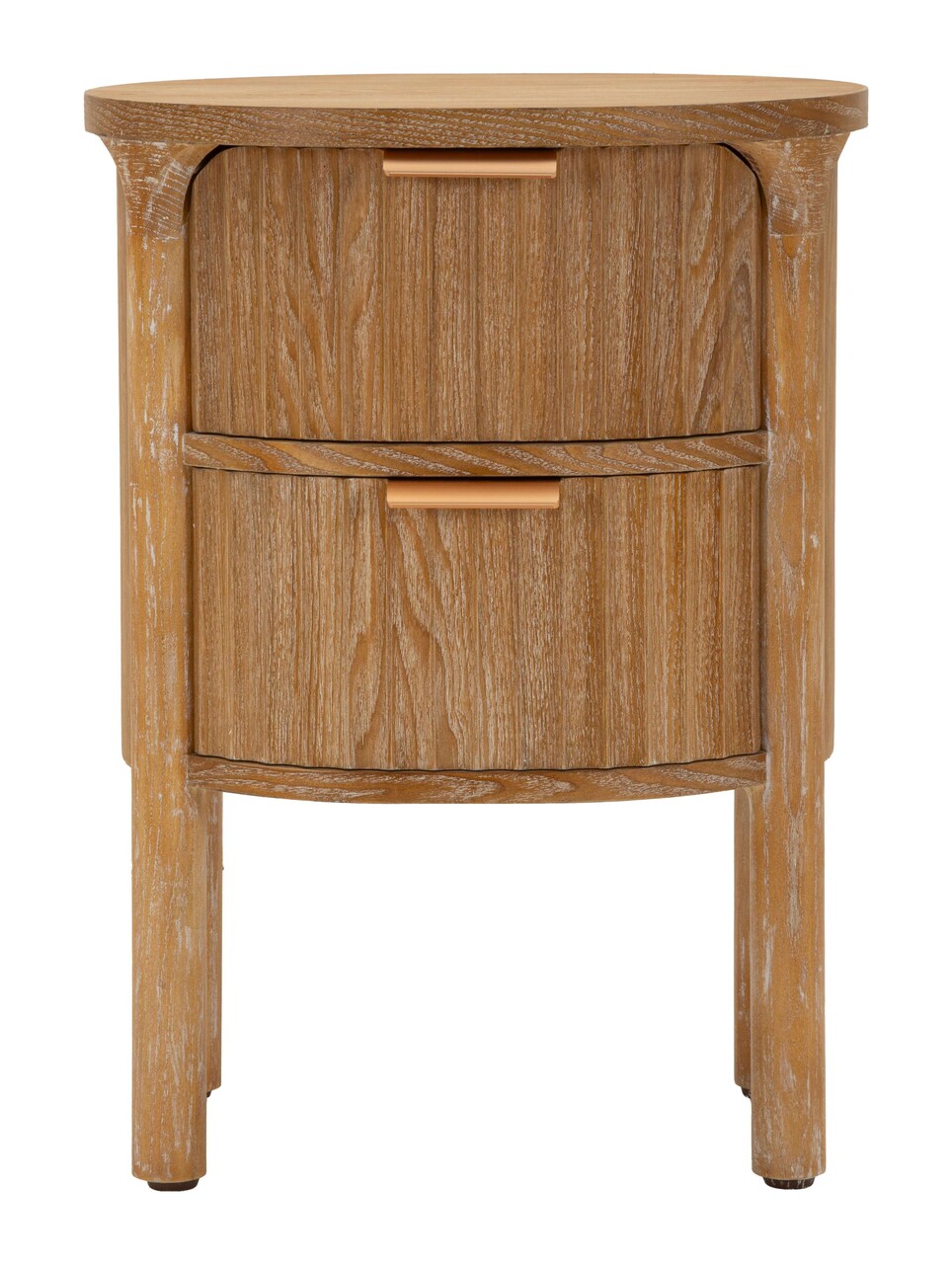 Noptiera Gothenburg, Mauro Ferretti, 38x34.5x52 cm, lemn de brad/MDF/fier, maro