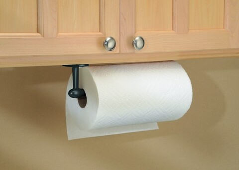 Suport rola servetele orbinni, idesign, fixare pe perete, 33.5x8x6.35 cm, negru