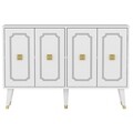 Consola, Odessa, Roland, 120x80x30 cm, PAL, Alb/Auriu